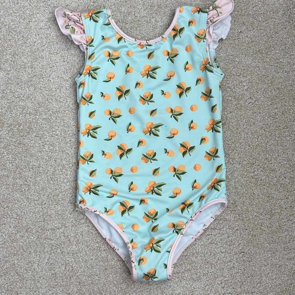 SweetHoney lemons swimsuit one piece size 3T. Flaws as shown.